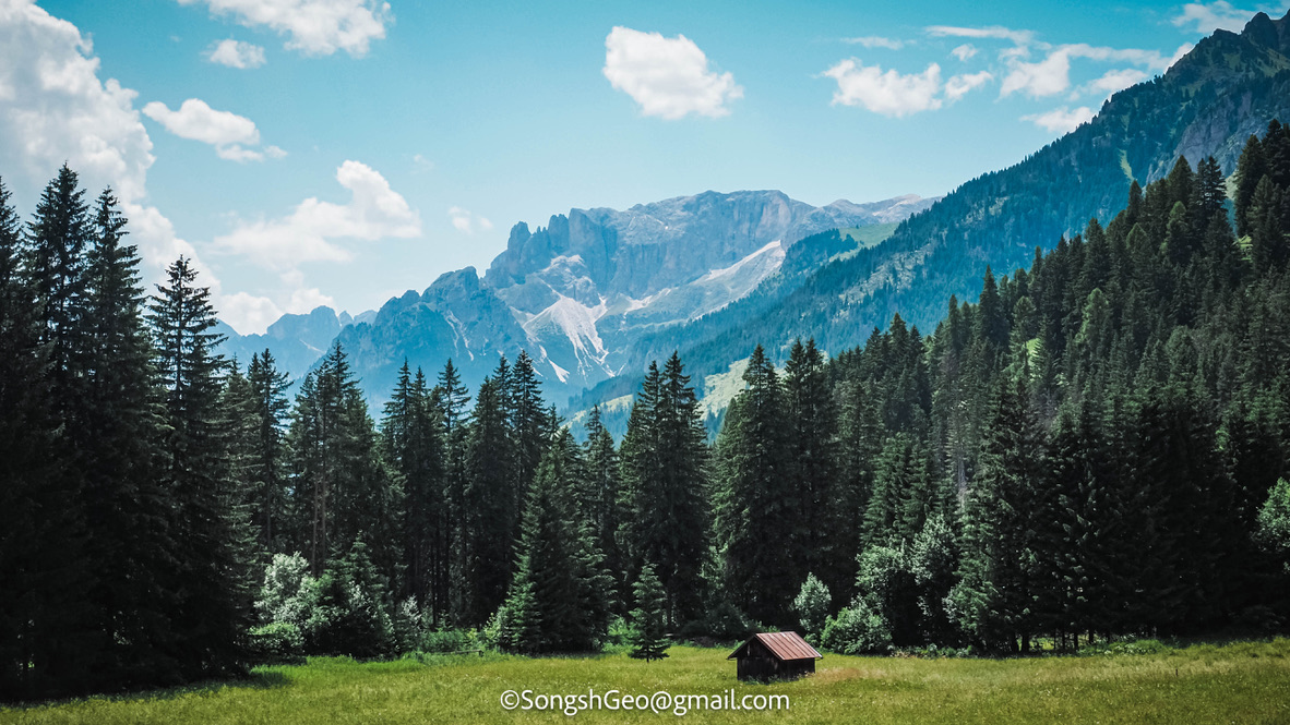 阿尔卑斯山区南侧的山间小屋